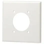 Leviton 80726-W 2-Gang Flush Mount 2.15-Inch Diameter Device Receptacle Wallplate White