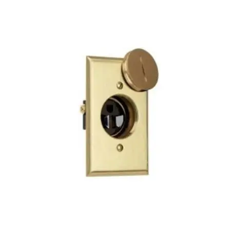 SK0487034-US20260702-105043-0 Mulberry 94091 Standard Wallplate, 1 Gang, 4-1/2 in H x 2-3/4 in W, Solid Brass - Image 1