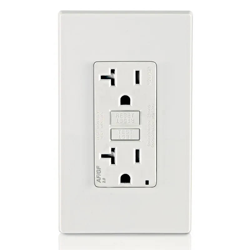 Leviton AGTR2-W SmartlockPro 20A AFCI/GFCI Receptacle 125V Dual Function NEMA 5-20R