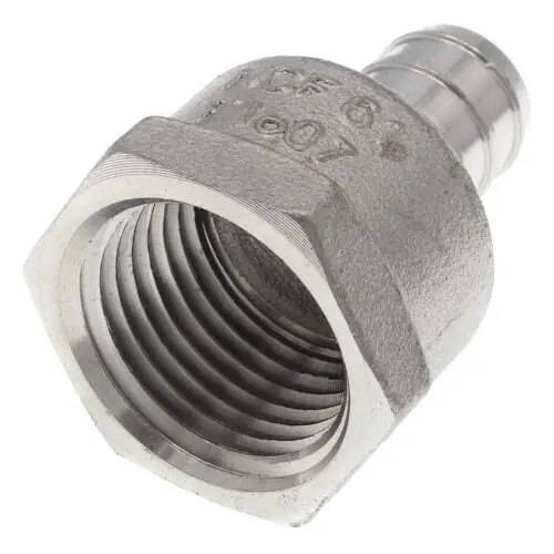SK0487191-US20260702-105043-0 Boshart SSPEX-FA05 1/2 PEX x 1/2 NPT Stainless Steel Female Adapter - Image 1