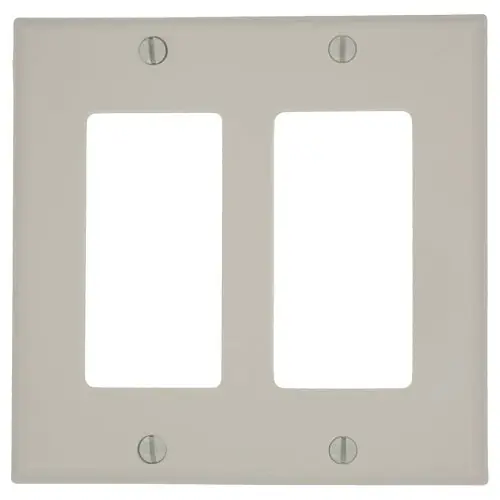 Leviton 80409-NT 2-Gang Decora/GFCI Device Wallplate Standard Size Replacement MPN