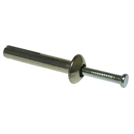 SK0487968-US20260702-105043-0 Metallics JNA142 Metal Hammer Drive Nail-In Anchor, 1/4 in Dia, 2 in OAL, Flat Head, Steel - Image 1