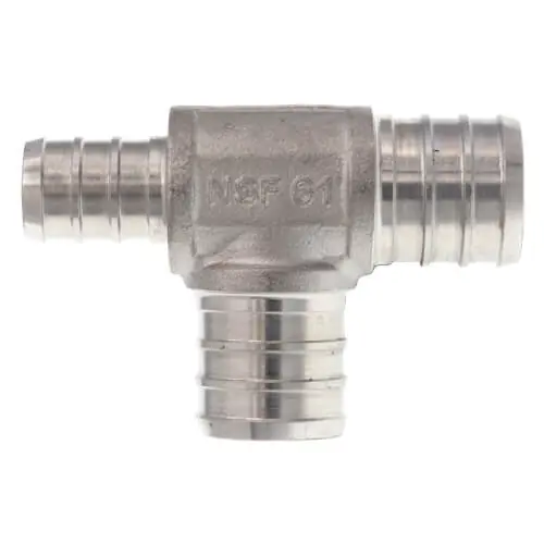 Boshart SSPEX-T070507 3/4 x 1/2 x 3/4 PEX Stainless Steel Tee Lead Free