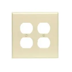 Leviton PJ82-T Wall Plate Midway Size 2 Gang Light Almond