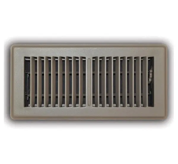 SK0488180-US20260702-105043-0 TRUaire 150MB 04X12 Stamped Face Floor Register, 4 x 12 in, 50 to 325 cfm, Steel, Brown - Image 1