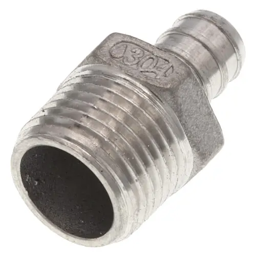 SK0488284-US20260702-105043-0 Boshart SSPEX-MA05 1/2 PEX x 1/2 NPT Stainless Steel Male Adapter - Image 1