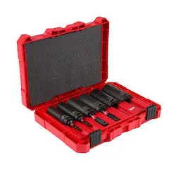 SK0488310-US20260702-105043-0 Milwaukee 49-66-5125 Shockwave Lineman's 12PT 10 Pc. 2-in-1 Socket Set - Image 1