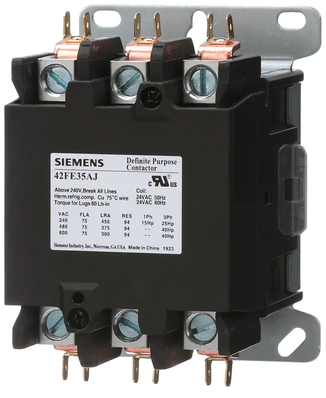 SK0488380-US20260702-105043-0 Siemens 42FE35AF Contactor, 42DP, 75A, 3P, Open, 120V - Image 1