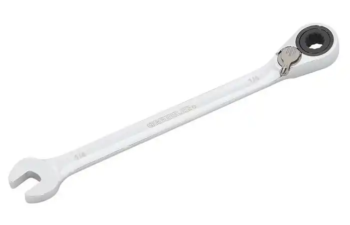 Greenlee 0354-11 Polished Chrome Combination Ratcheting Wrench 1/4 in