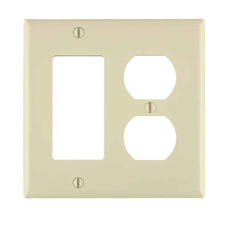 SK0488479-US20260702-105043-0 Leviton 80746-T Combination Wallplate Standard Size 2 Gang Light Almond - Image 1