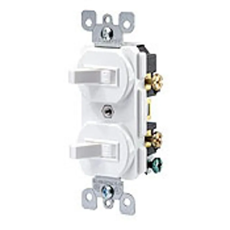 SK0488837-US20260702-105043-0 Leviton 5224-2W 1-Pole Combination Stacked Toggle Switches Device 15A 120/277V 5224-2W - Image 1