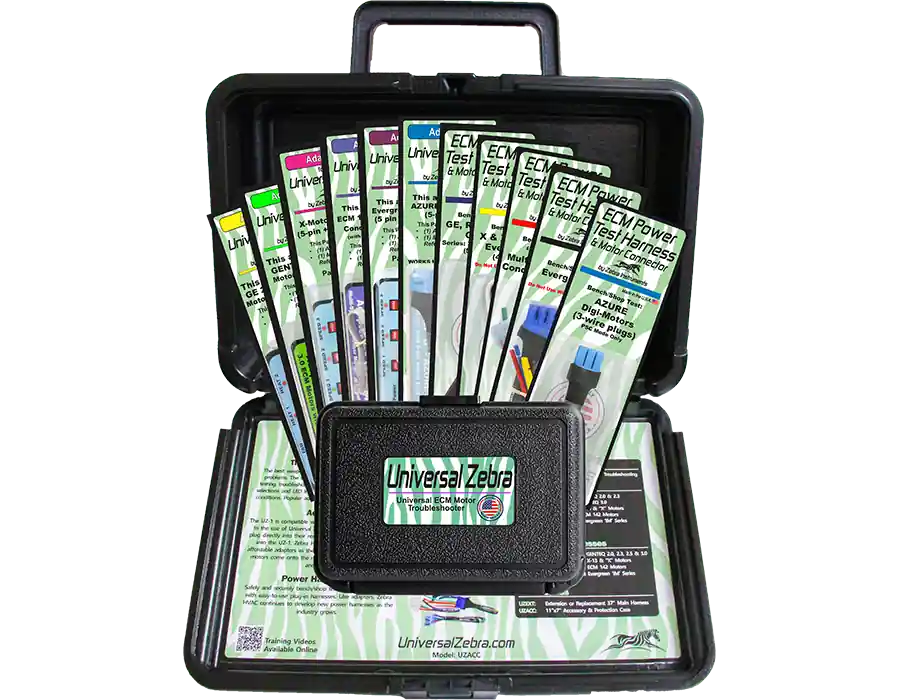 Zebra Instruments UZALL Complete Universal Zebra System - Ecm Motor Tester Plus Accessories