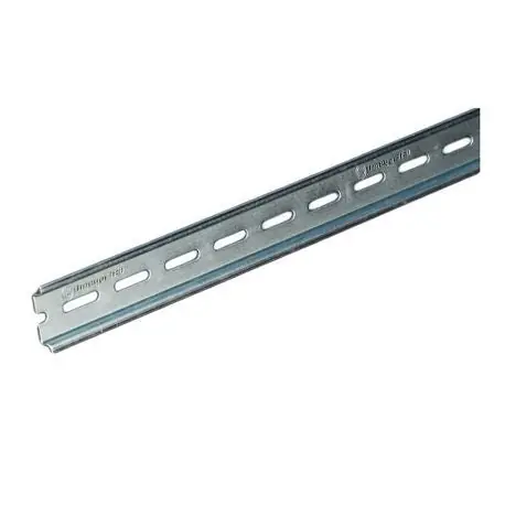 SK0489024-US20260702-105043-0 IBOCO OMEGA 3F Perforated DIN Rail With Holes, 18 mm L x 6.3 mm W Slots, 2 m L x 1 mm THK - Image 1