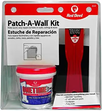 Red Devil 0549 Onetime Patch-A-Wall 540 Lightweight Spackling Compound Repair Kit, 1 pt Square Tub