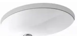 SK0489412-US20260702-105043-0 Kohler K-2210-0 Caxton 1-Basin Vitreous China Undermount Lavatory Sink, 19-1/4 in L x 16-1/4 in W x 7-1/2 in H - Image 1