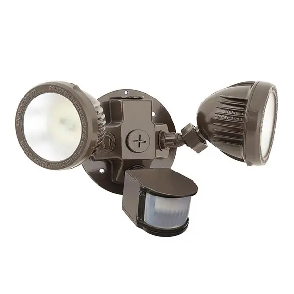 SK0489453-US20260702-105043-0 Hubbell ML-2L3K-1-WH Marshal Twin Head Floodlight Motion Sensor Kit (2) LED Lamp 120 VAC - Image 1
