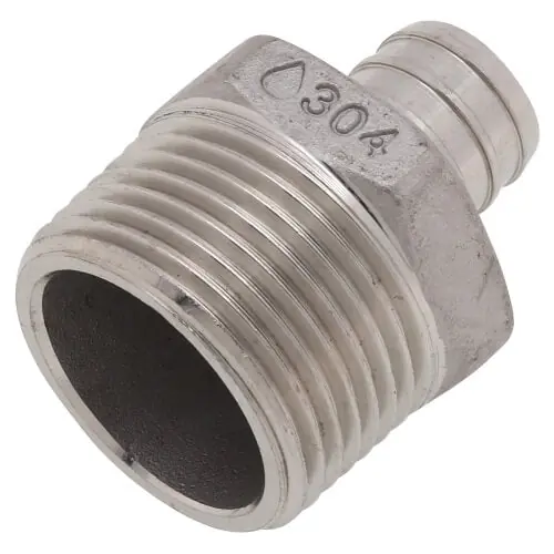 SK0489478-US20260702-105043-0 Boshart SSPEX-MA0710 3/4 PEX x 1 NPT Stainless Steel Male Adapter - Image 1
