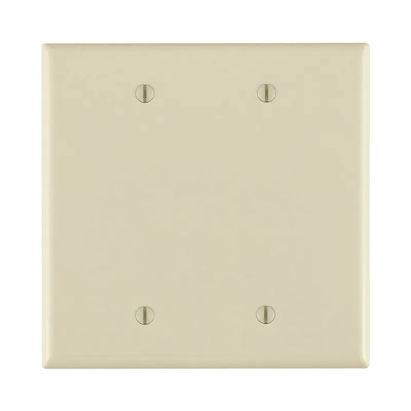 Leviton 80525-T Midway Size Blank Wallplate 2 Gangs Light Almond