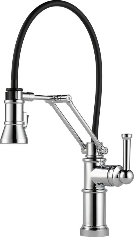 SK0489590-US20260702-105043-0 Brizo 63225LF-PC Artesso Single Handle Pull Down Kitchen Faucet in Chrome - Image 1