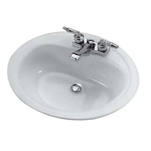 SK0489689-US20260702-105043-0 Bootz Industries 021-2445-00 Bootz Azalea 17 Inch x 20 Inch x 6-1/2 Inch Oval Steel Self-Rimming Bathroom Sink, White - Image 1