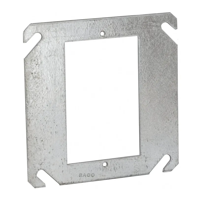 SK0489720-US20260702-105043-0 Hubbell 787 RACO 4SQ Mud Ring Single Device - Flat - Image 1