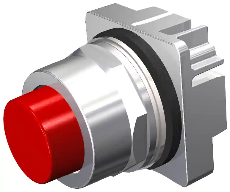 SK0489900-US20260702-105043-0 Siemens 52PM8B2 Non-Illuminated Pushbutton, 30 mm, 2 Positions, Red - Image 1