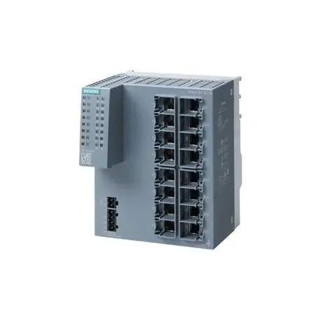 Siemens 6GK51160BA002AC2 SCALANCE XC116 Unmanaged Industrial Ethernet Switch (16 RJ-45 Ports) (1 Power Supply Terminal Block) (1 Signaling Contact Terminal Block)