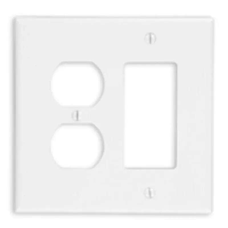 SK0490055-US20260702-105043-0 Leviton PJ826-T Combination Wallplate Midway Size 2 Gangs Light Almond - Image 1