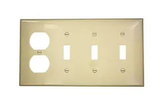 SK0490122-US20260702-105043-0 Leviton 80743-I Combination Wallplate Standard Size 4 Gang Thermoplastic Replacement MPN - Image 1