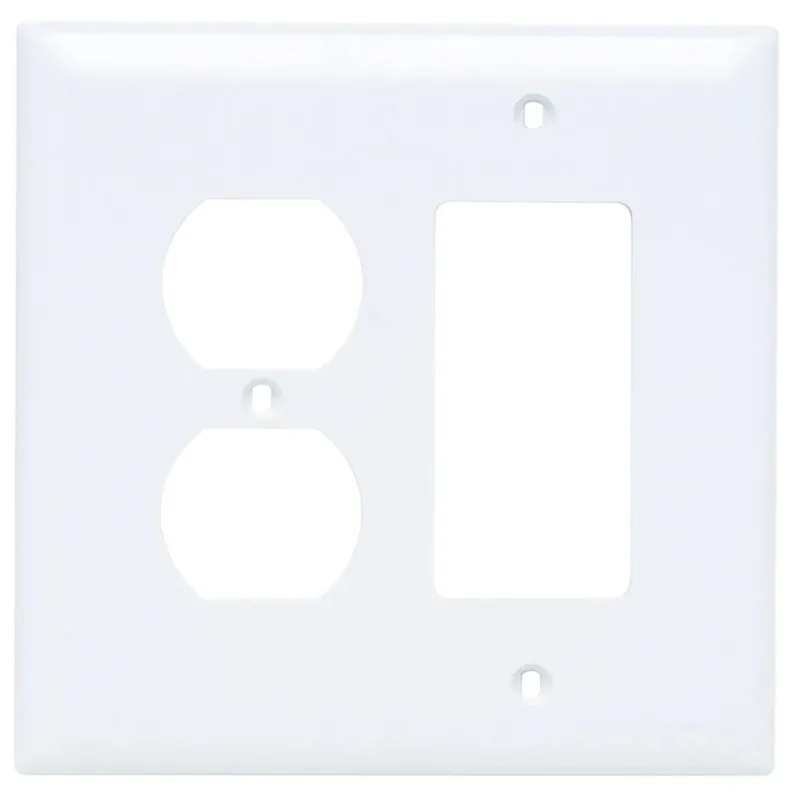 Legrand-Pass & Seymour TPJ826-W Trademaster Wall Plate Jumbo 2gang 1duplex Decorator White