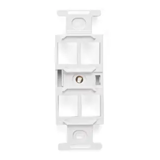 SK0490302-US20260702-105043-0 Leviton 41087-QWP QuickPort Multimedia Insert 4-Port Flush Mount White - Image 1
