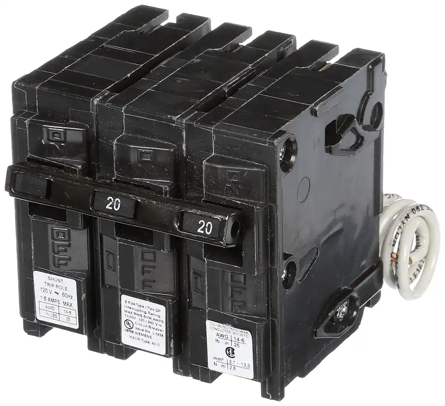 Siemens Q22000S01 Type QP/MP Low Voltage Miniature Residential Circuit Breaker 20 Amp 120/240 VAC 10 kA