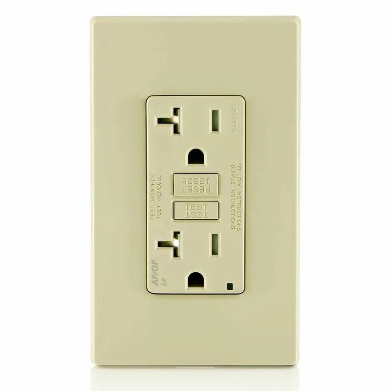 SK0490468-US20260702-105043-0 Leviton AGTR2-I 20 Amp 125 Volt Dual Function AFCI/GFCI Receptacle - Image 1