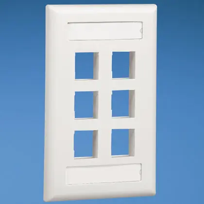 Panduit NK6FWHY PAN NETKEY 6 POS FACEPLATE