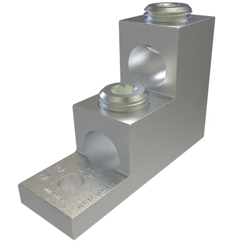 SK0490930-US20260702-105043-0 ILSCO PB2-300 Aluminum Panelboard Lug Dual Rated Conductor Range 300-6 2 Ports 1 Hole 5/16in Bolt Size - Image 1