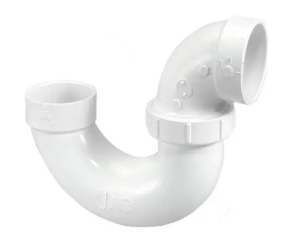 Charlotte Pipe & Foundry 05216 2 in. PVC Schedule 40 P-Trap with Union, DWV, White