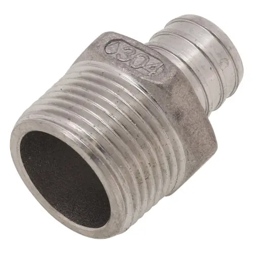 SK0491137-US20260702-105043-0 Boshart SSPEX-MA07 3/4 PEX x 3/4 NPT Stainless Steel Male Adapter - Image 1