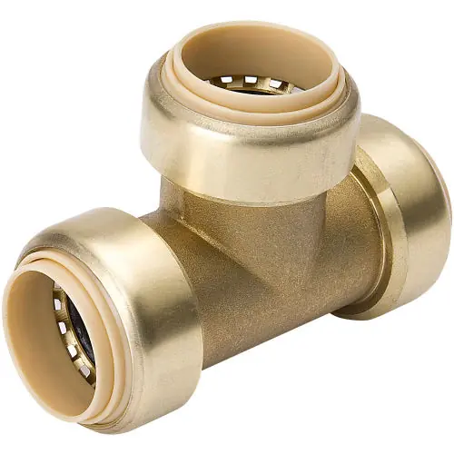 SK0491356-US20260702-105043-0 Mueller 632-008 Tee, 2 in, Push-Fit, Brass - Image 1