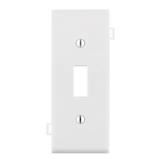 Leviton PSC1-W Combination Sectional Toggle Switch Wallplate 1 Gang Thermoplastic Nylon White