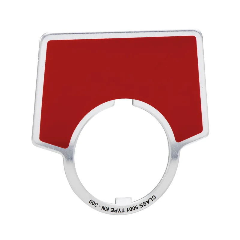 SK0491623-US20260702-105043-0 Schneider Electric 9001KN305 30mm Push Button Type K Aluminum Legend Plate Red Marked EMERG STOP - Image 1