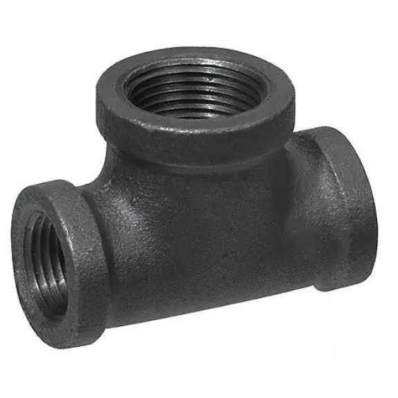 SK0491729-US20260702-105043-0 B&K 520-794 Reducing Pipe Tee, 1 x 3/4 x 1 in, NPT, 150 lb, Malleable Iron, Black Oxide - Image 1