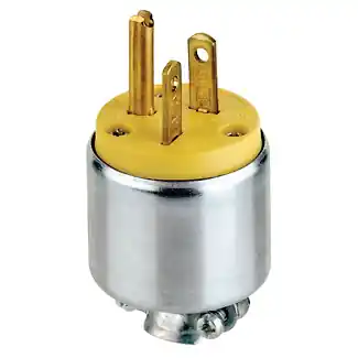 SK0491825-US20260702-105043-0 Leviton 520PA Armored Cable Mount Grounding Plug 125 Volt 20 Amp 2 Pole 3 Wire Replacement - Image 1