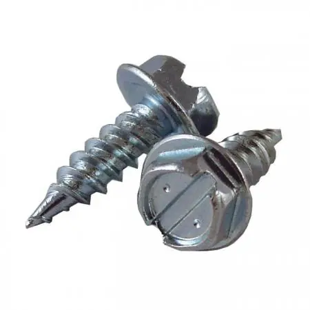 Malco HW8X3/4ZX Zip-In Self-Piercing Sheet Metal Screw, Imperial, #8, Hex Washer Head, Slotted Drive, Zinc Plated