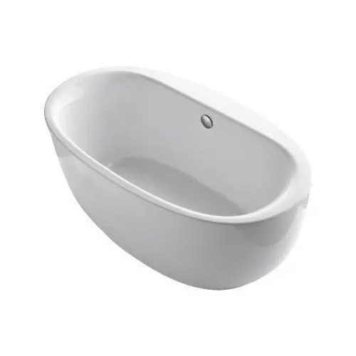 SK0492097-US20260702-105043-0 Kohler K-6369-0 Sunstruck Oval ExoCrylic Bath Tub with Fluted Apron 65-1/2 inch x 36 inch x 25-3/4 inch - Image 1