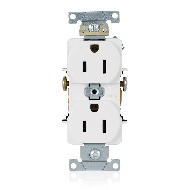 Leviton 5242-W Duplex Receptacle 15 Amp 125 Volt