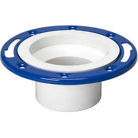 Mueller 05228 Adjustable Closet Flange, 4 x 3 in, Spigot, SCH 40/STD, PVC