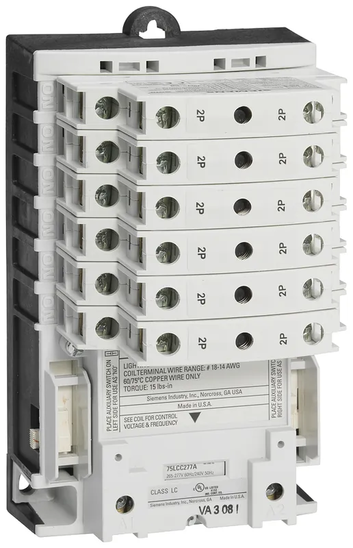 SK0492170-US20260702-105043-0 Siemens LCE00C002277A Lighting Contactor, 240/277 VAC V Coil, 30 A, 2 Power Poles - Image 1