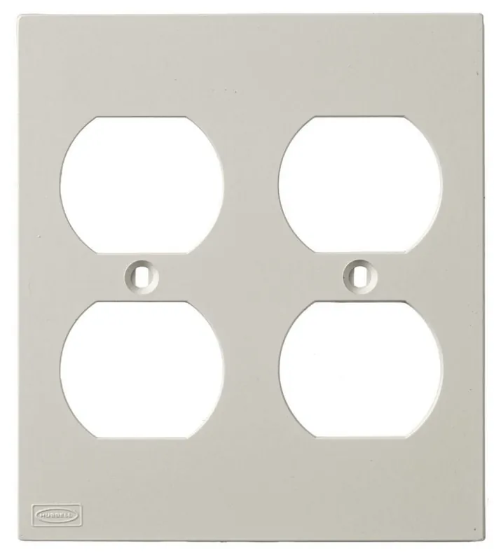 SK0492414-US20260702-105043-0 Hubbell KP82 HUB 2GANG DUPLEX RCPT PLATE - Image 1