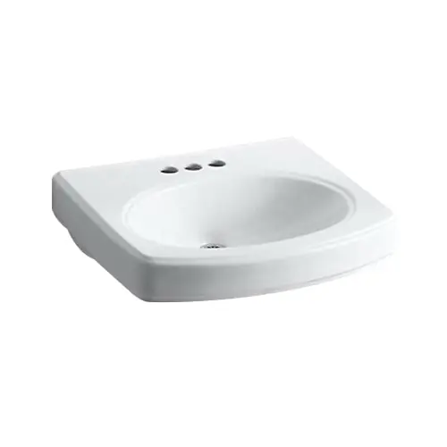 SK0492444-US20260702-105043-0 Kohler K-2028-4-0 Pinoir Vitreous China Bathroom Sink Basin 22 inch L x 18 inch W - Image 1