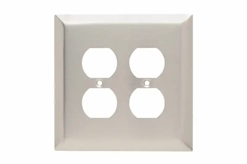 Legrand SSO82 Duplex Receptacle Wall Plate, Jumbo - 302 Stainless Steel